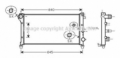 AVA QUALITY COOLING fta2292 -  Радиатор, охлаждение двигателя